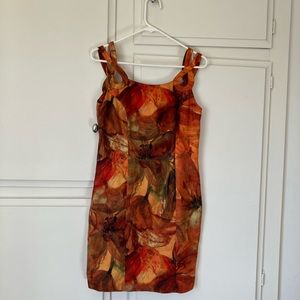 Vintage Watercolor Floral Mini Shift Dress